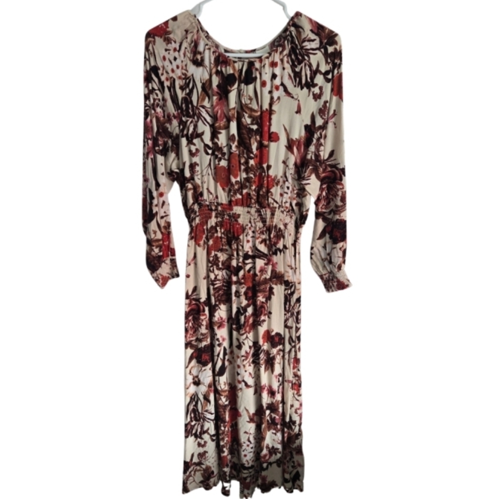 Floral Print Long Sleeve Dress
